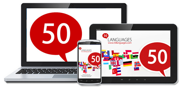 Easily accessible from your computer, smartphone and tablet. Photo: 50 Languages