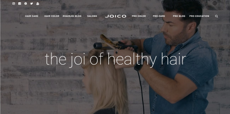 “The joi of healthy hair” is their promise and commitment - Screenshot photo