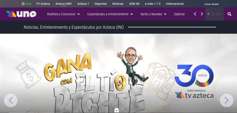 Screenshot via https://www.tvazteca.com/aztecauno
