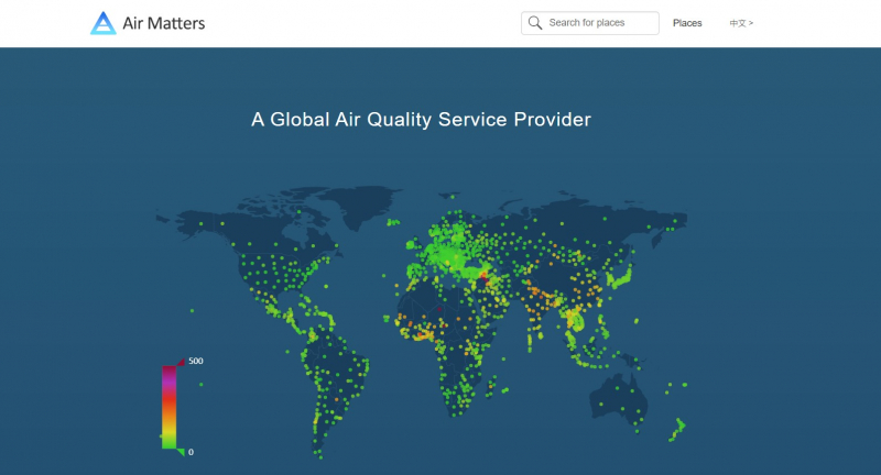 Screenshot of https://air-matters.com/index.html