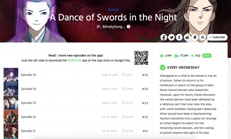Screenshot via www.webtoons.com/en/action/a-dance-of-swords-in-the-night/