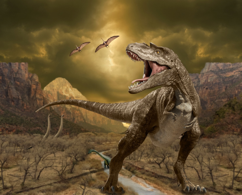 Photo on Pixabay: https://pixabay.com/photos/dinosaurs-fossils-sci-fi-mountains-6326503/