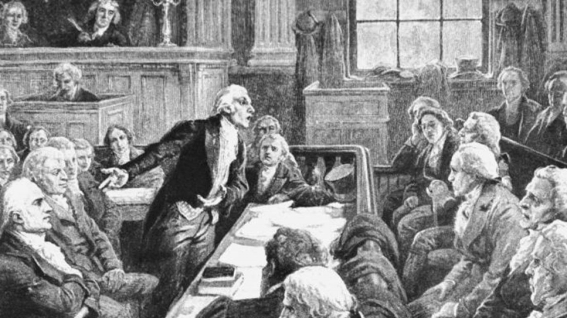 The courtroom during Burr’s treason trial - www.history.com