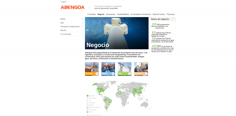 Screenshot via abengoa.com/web/es/negocio/index.html