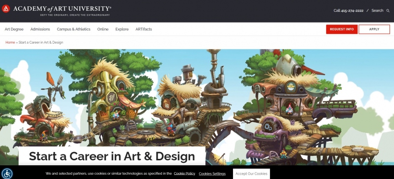 Academy of Art University's website