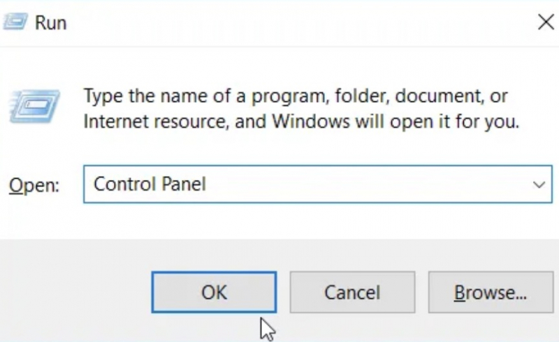 Access the Control Panel via the Run Command Dialog Box