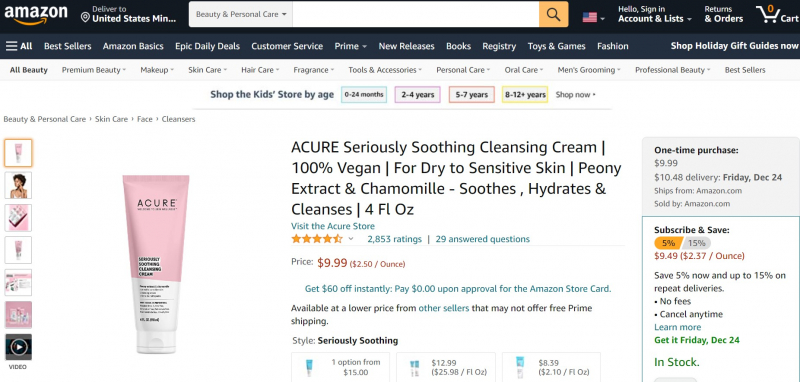 Acure Seriously Soothing Cleansing Cream,https://www.amazon.com/
