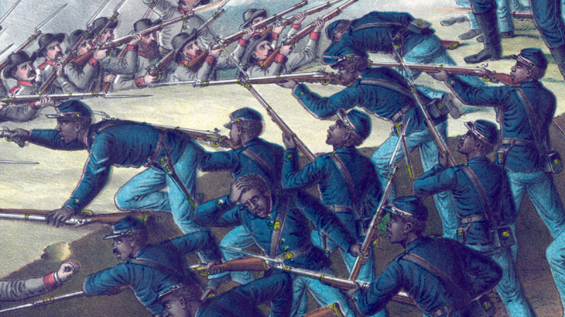 African American soldiers fighting in the Vicksburg campaign - www.history.com