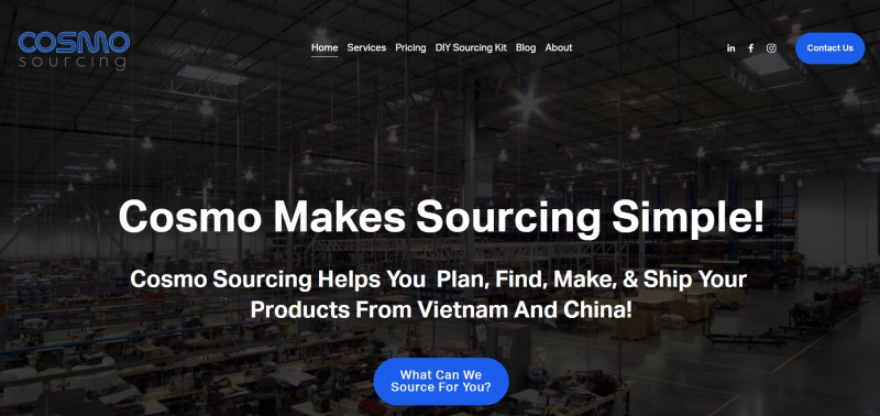 Cosmo Sourcing website