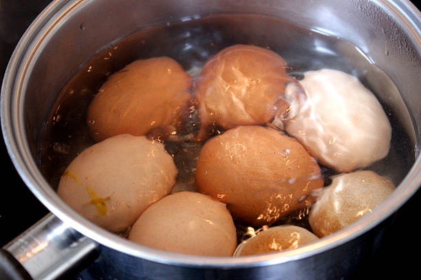 Allow hard-boiled eggs to cool before removing shells