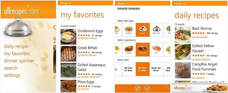 The Allrecipes Dinner Spinner app gives you instant access whether you are at home- Source: Window Centrals