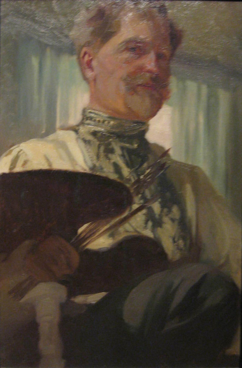 Self-portrait of Mucha at work (1907) -en.wikipedia.org