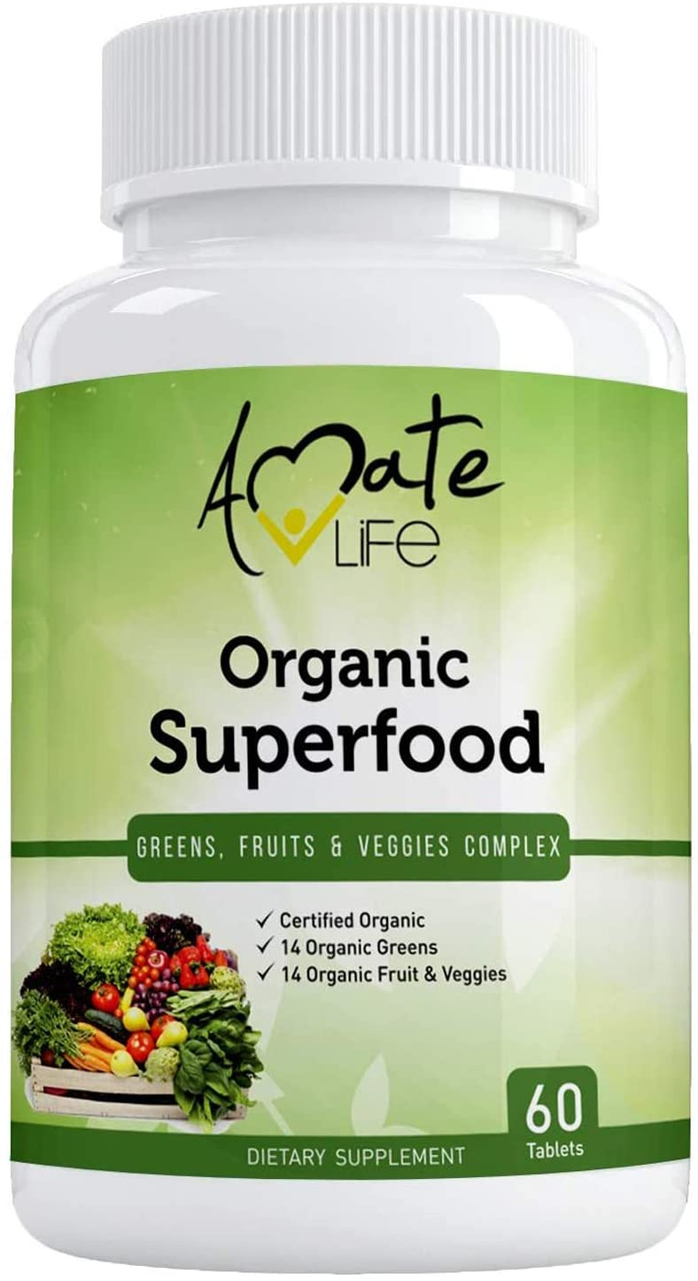 Amate Life – Organic Superfood Greens Fruits and Veggies Complex. Photo: amazon.com