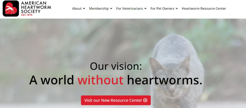 Screenshot of heartwormsociety.org