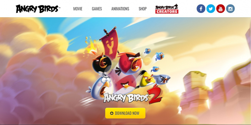 Angry Birds is a series of trivia games developed by Finnish-based developer Rovio Mobile- Screenshot photo