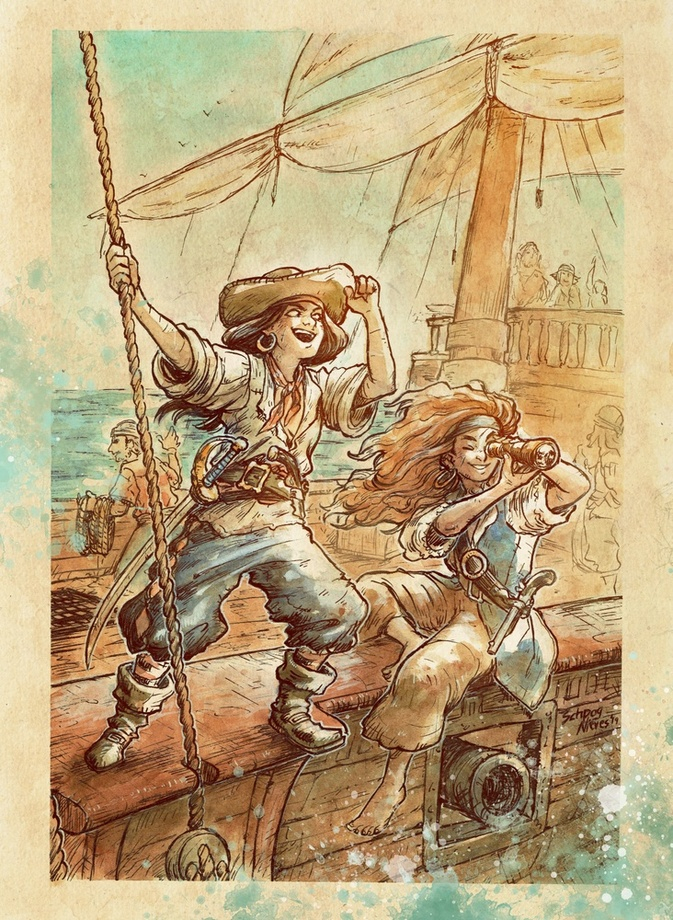 Photo:  INPRNT - Anne Bonny and Mary Read