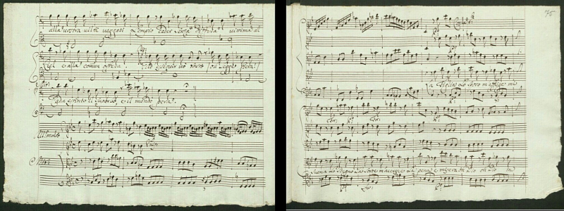 The first two pages of the aria 