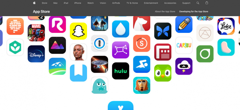 Screenshot of https://www.apple.com/app-store/