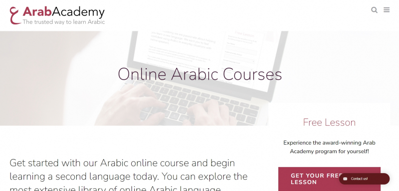 Screenshot via https://www.arabacademy.com/online-arabic-courses/