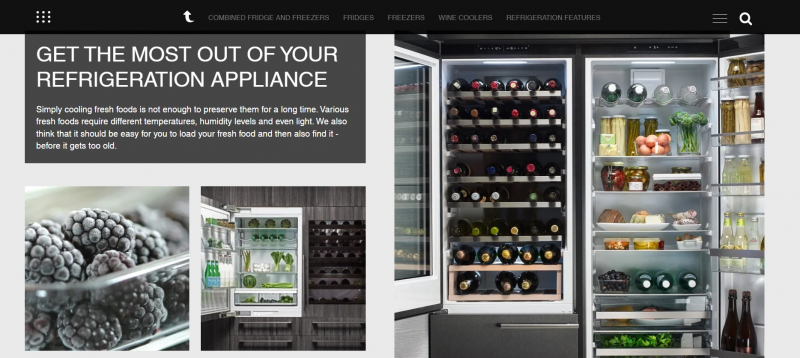 Screenshot of https://www.asko.com/al/en/kitchen/refrigeration