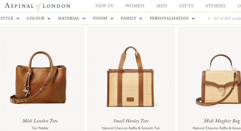 Screenshot on https://www.aspinaloflondon.com/leather-handbags/view-all-bags