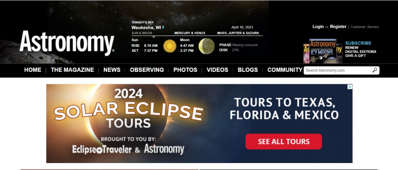 Screenshot of https://astronomy.com/