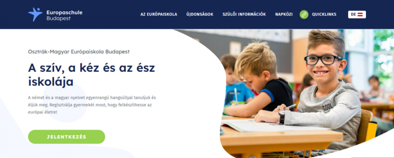 Screenshot of https://europaschule.hu/
