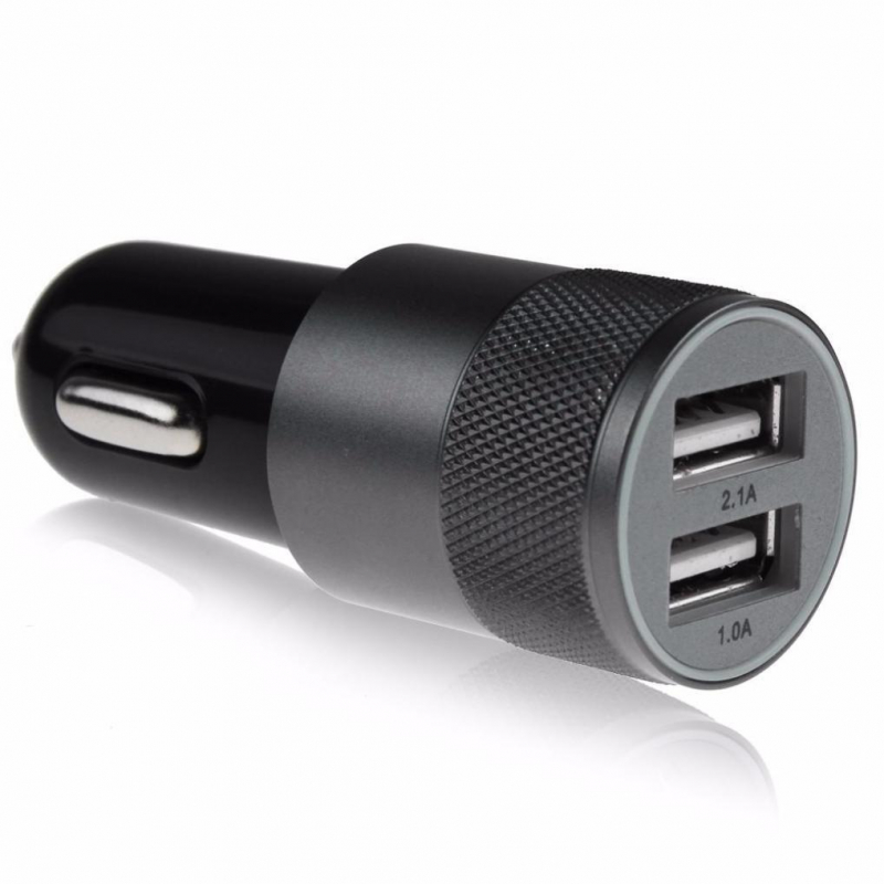 Auto Drive 3.4A Dual USB Ports Car Charger,Visible at Night with LED Indicator,Compatible with Smartphones, Tablets.