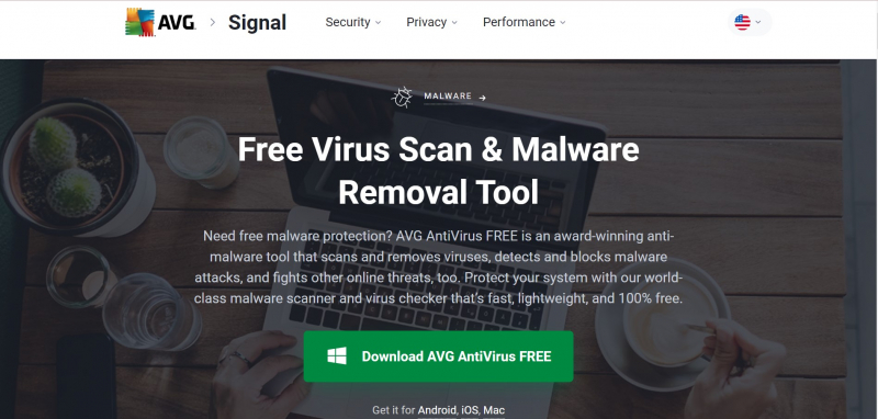 Screenshot of https://www.avg.com/en/signal/malware-and-virus-removal-tool