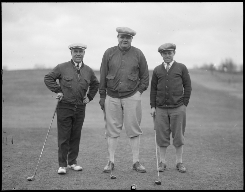 Photo: https://pixels.com/featured/babe-ruth-loved-golf-practice-putting-peter-nowell.html