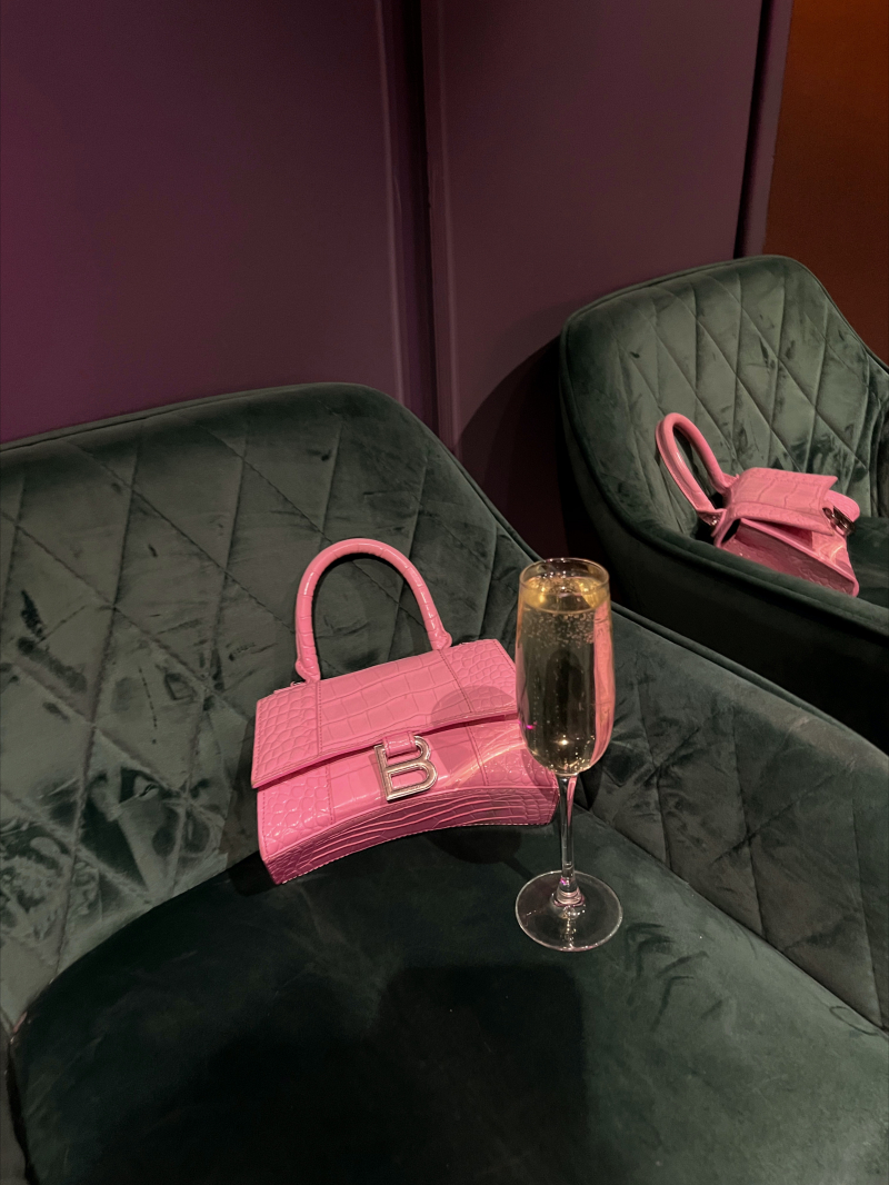 Photo by Valeriya Kobzar: https://www.pexels.com/photo/pink-leather-handbag-on-black-chair-near-a-glass-of-champagne-10391141/