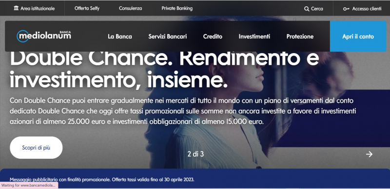 Screenshot of https://www.bancamediolanum.it/