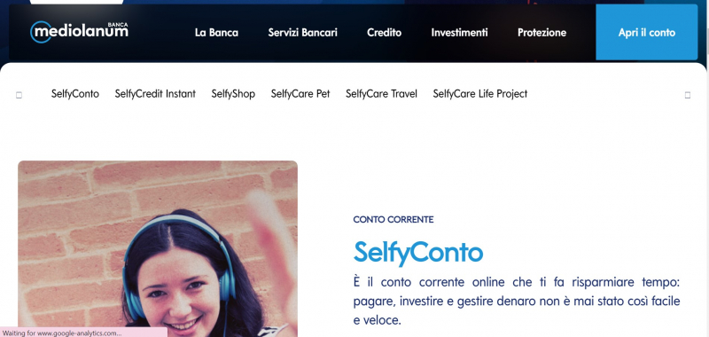 Screenshot of https://www.bancamediolanum.it/selfy