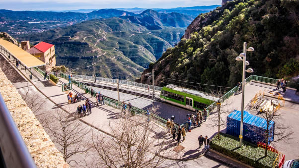 The Cremallera rack railway hoists visitors up the mountainside - alzamu79/Adobe Stock