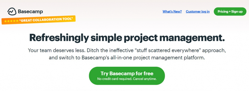 Screenshot of https://basecamp.com/