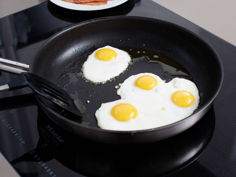 Baste your fried eggs in oil for optimal flavor