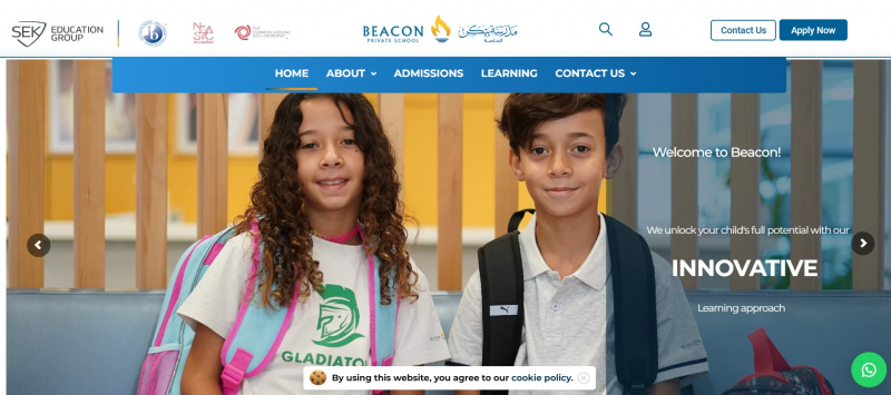 Screenshot of https://www.beacon.edu.bh/