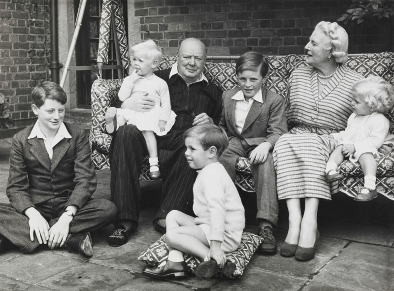 Winston and Clementine Churchill with their grandchildren -- winstonchurchill.org