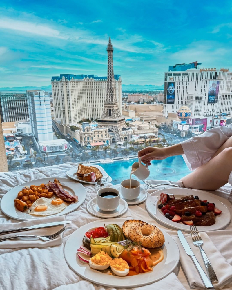 Breakfast with a view. Photo: Bellagio Las Vegas