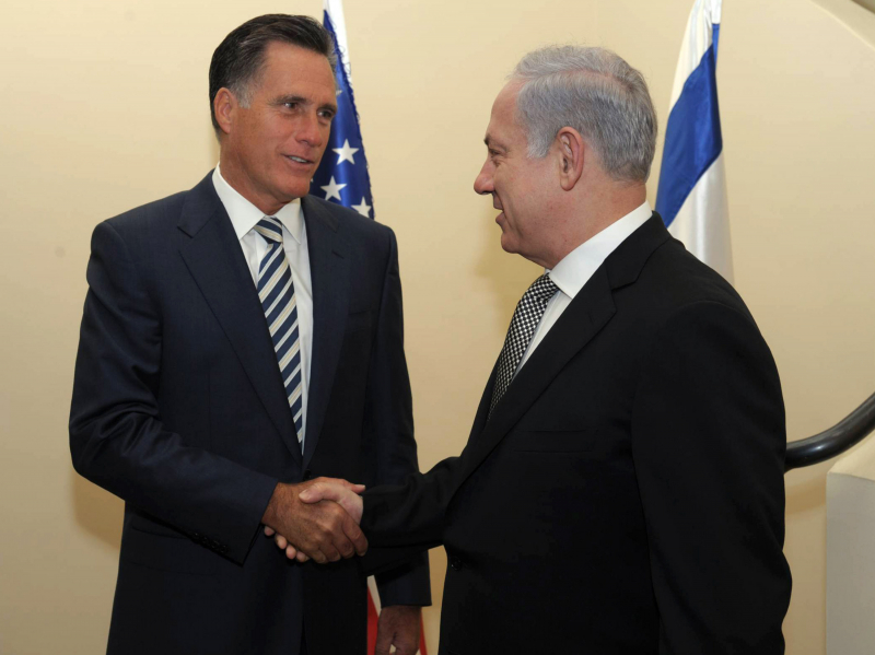 Photo: Mitt Romney and Benjamin Netanyahu - npr.org