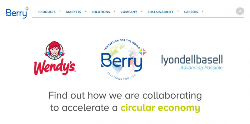 At Berry, they create innovative packaging and design products that they believe will make life better for people and the planet - Screenshot
