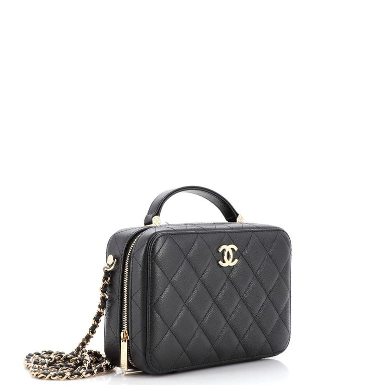 Screenshot of https://shop.rebag.com/products/handbags-chanel-cc-top-handle-zip-around-vanity-case-with-chain-quilted-caviar-small2272331