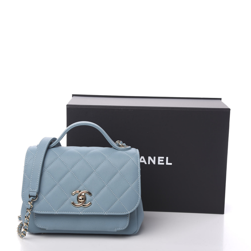 Screenshot of https://www.fashionphile.com/p/chanel-caviar-quilted-small-business-affinity-flap-light-blue-592368