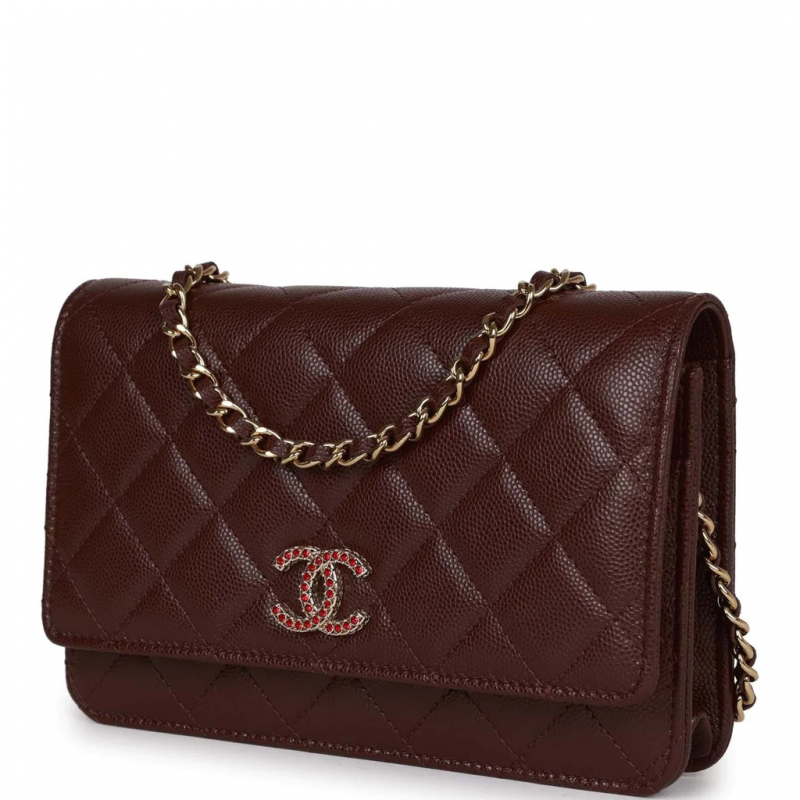 Screenshot of https://madisonavenuecouture.com/products/chanel-wallet-on-chain-woc-burgundy-caviar-light-gold-hardware?variant=40016231006302