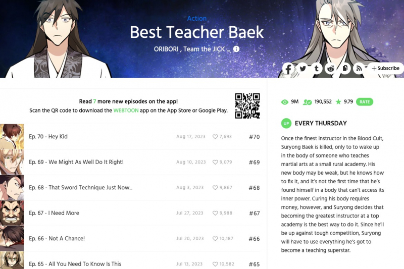 Screenshot via www.webtoons.com/en/action/best-teacher-baek/