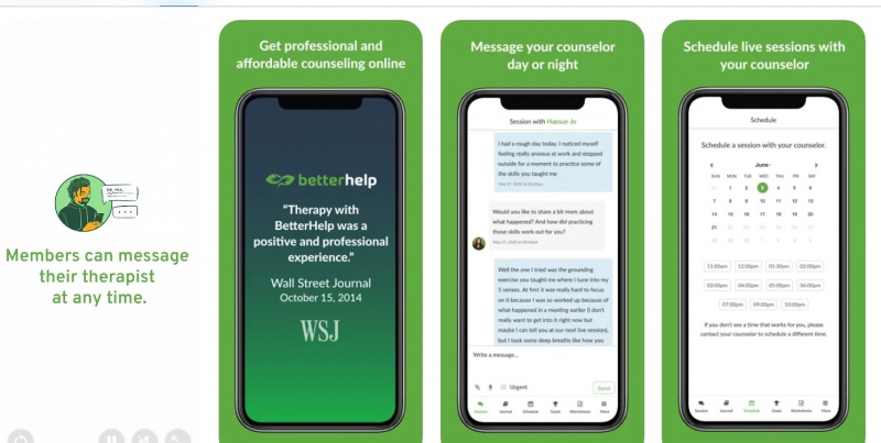 Screenshot on ﻿https://apps.apple.com/us/app/betterhelp-therapy/id995252384?platform=iphone