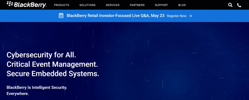 Screenshot of https://www.blackberry.com/us/en