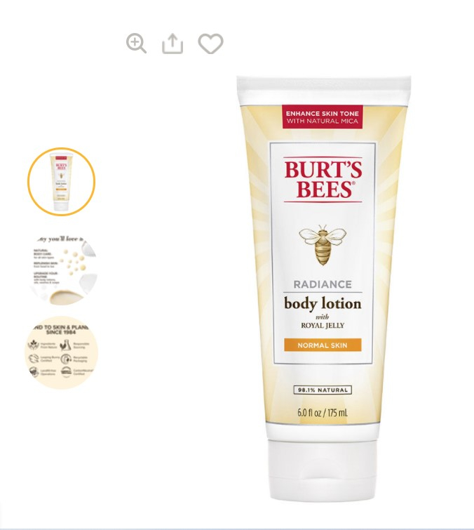 Burt’s Bees Radiance Body Lotion,https://www.burtsbees.com/