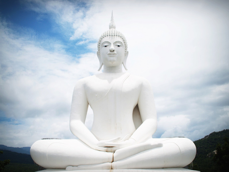 Calming Buddha - Photo on Pixapay (https://pixabay.com/photos/buddha-india-mind-prayer-concept-1550589/)