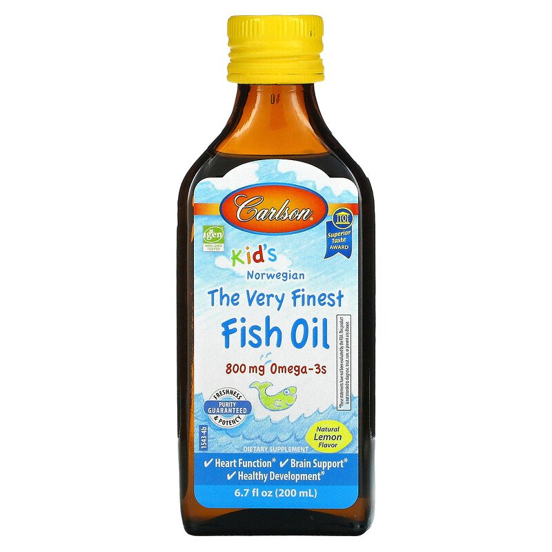 Carlson Kid’s Norwegian The Very Finest Fish Oil Omega 3s (photo: Amazon)